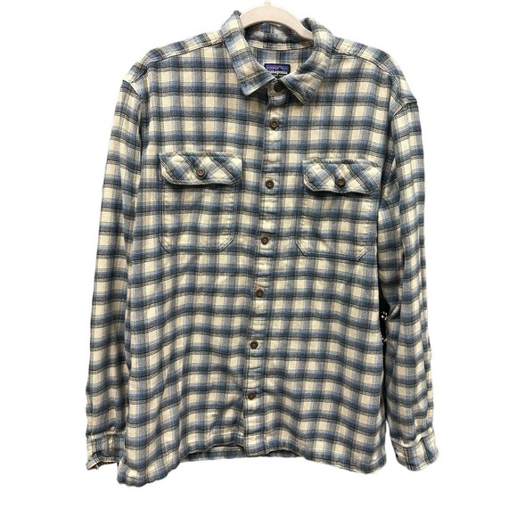 Patagonia Other - Patagonia Flannel Shirt Mens Large Plaid Organic Cotton Button Down